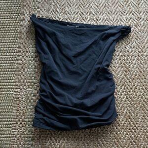 Abercrombie & Fitch Asymmetrical Twist Top Black